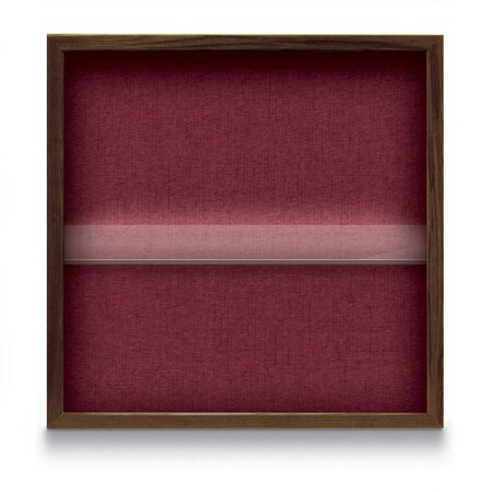 United Visual Products Outdoor Enclosed Combo Board, 48"x36", Satin Frame/Burgundy & Black UVCB4836OD-BURGUN-BLACK